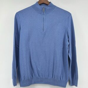 Vineyard Vines Men's Blue Zip-Up Cashmere Blend Sweater Size XL